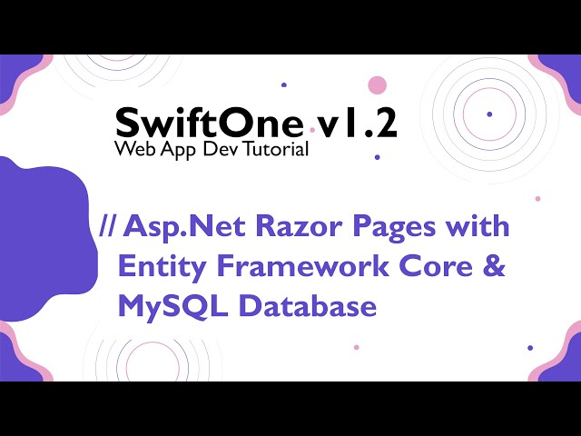 Asp.Net Razor Pages with Entity Framework Core & MySQL Database Support