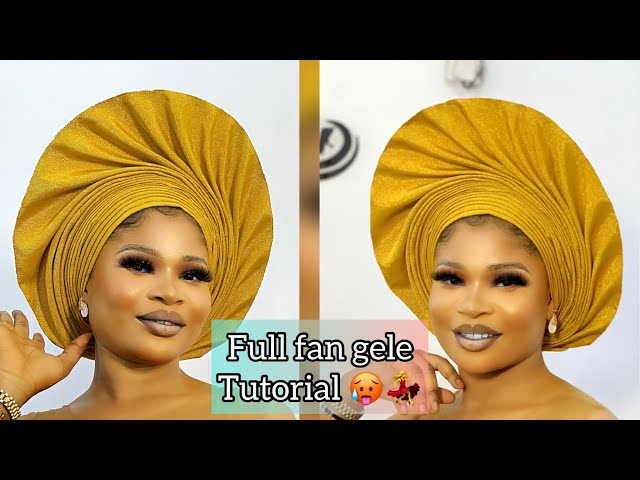 Full fan bridal gele tutorial 💃💃you all ask for it😁pls watch share nd comment