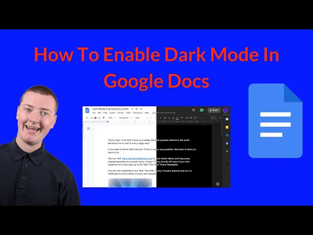 How To Enable Dark Mode In Google Docs
