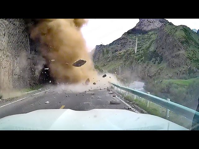 10 Devastating Rockfalls & Landslides Caught on Camera