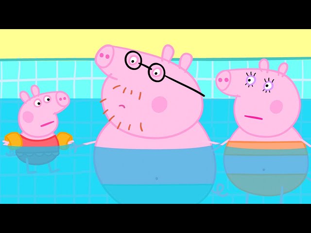 Swimming with Peppa and George