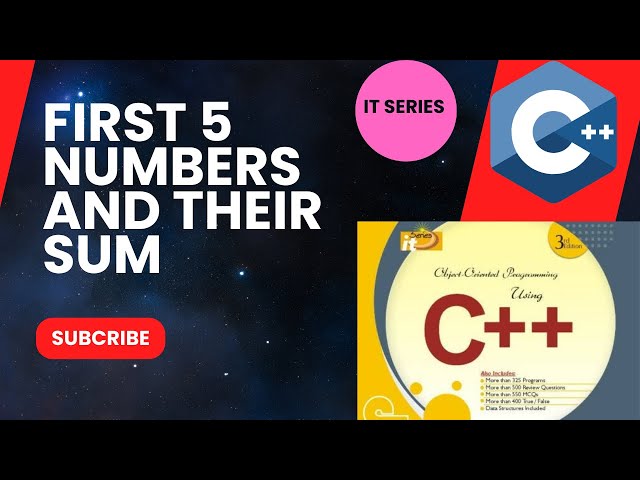 C++ while loop sum of first five numbers #C++ #c++programming #programming #coding