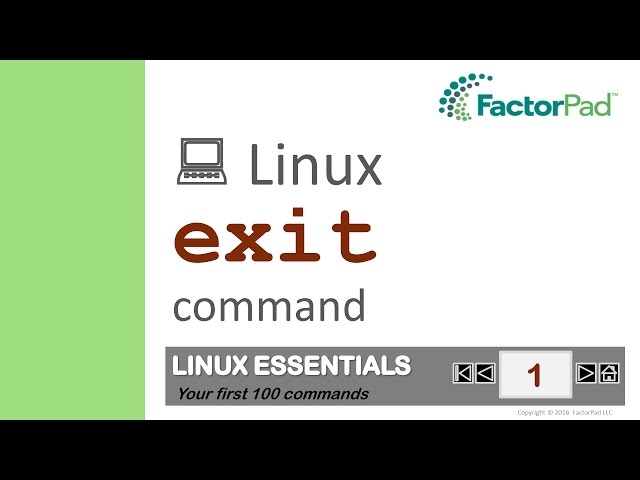 Linux exit command summary with examples