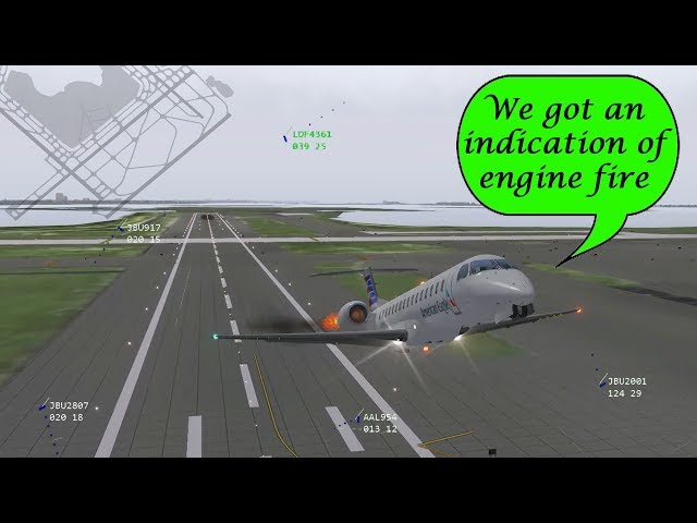 [REAL ATC] Waterski E145 has an ENGINE FAILURE out of Kennedy!