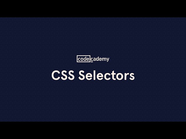 Learn CSS Selectors