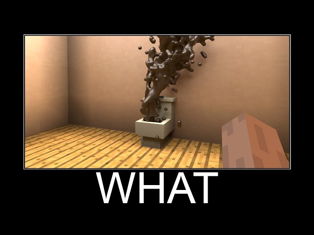 Minecraft wait what meme part 15 realistic toilet crash
