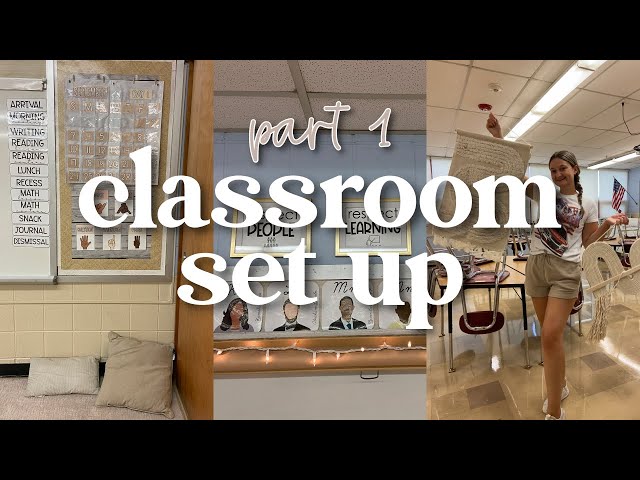 CLASSROOM SET UP VLOG | 3rd grade teacher