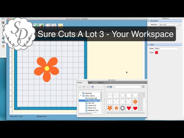 Sure Cuts A Lot 3 - Customize the Workspace