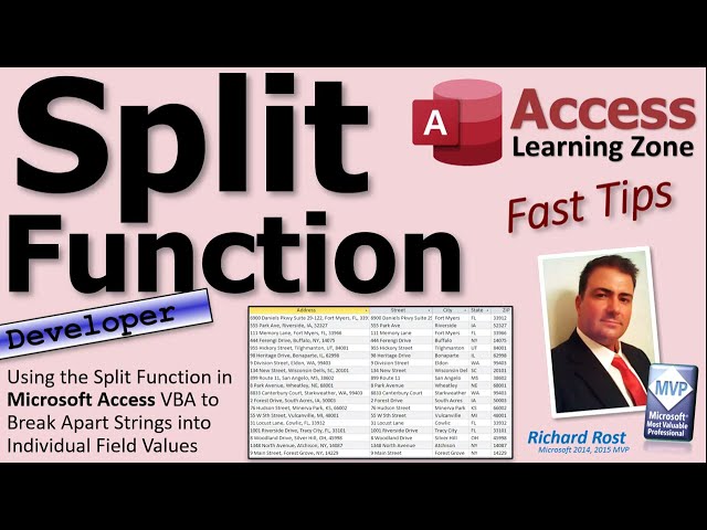 Using the Split Function in Microsoft Access VBA to Break Apart Strings into Individual Field Values