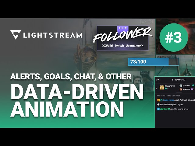 Add Follower Notifications, Goals, Chat Boxes And More to your Live Stream in Lightstream Studio
