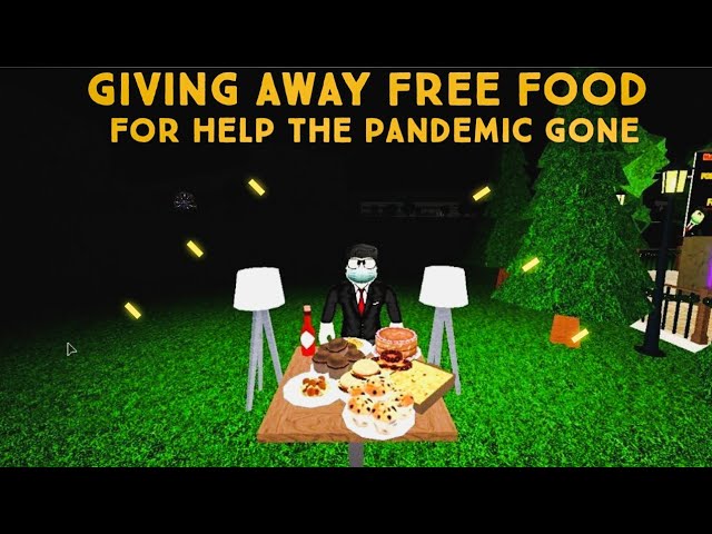 GIVING AWAY FREE FOOD FOR HELP DONATION IN THIS PANDEMIC PEOPLE, THEIR REACTION! |Roblox Bloxburg|.