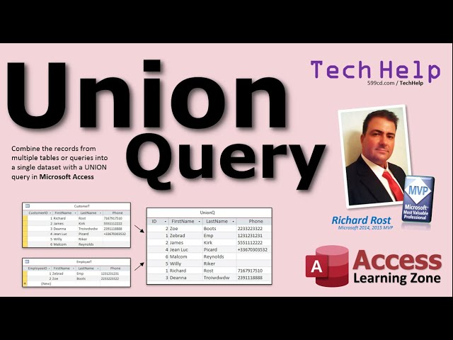Combine Records from Multiple Tables or Queries Together Using a Union Query in Microsoft Access
