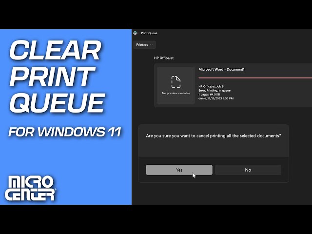 How to Clear the Print Queue in Windows 11 | Micro Center Tech Support