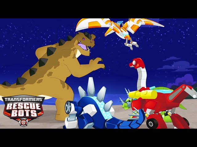 Dinobots are Back In Town! 🦖🚨 | Transformers Rescue Bots | Cartoons for Kids | Transformers TV