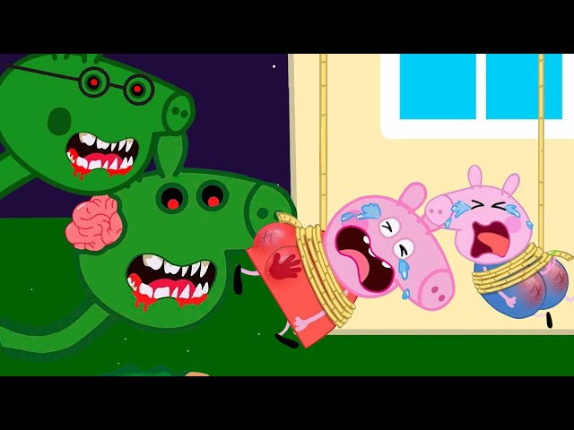 ZOMBIE APOCALYPSE, Scary Zombie Mommy Pig Visits Peppa House | Peppa Pig Funny Animation