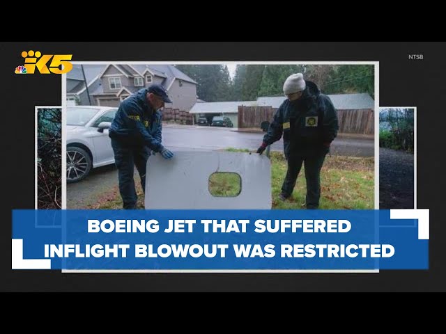 Boeing jet that suffered inflight blowout was restricted due to warning light concern