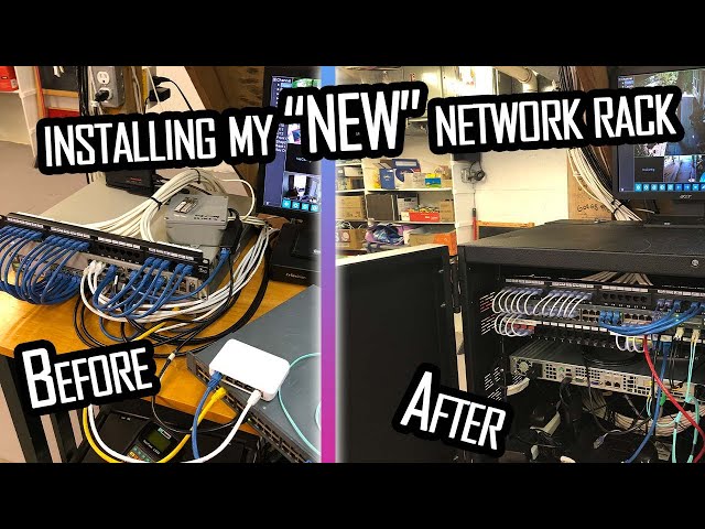 Installing my new network rack!