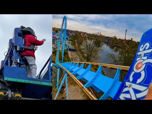 Shockwave Stand Up Roller Coaster! Multi Angle POV! Drayton Manor Theme Park UK