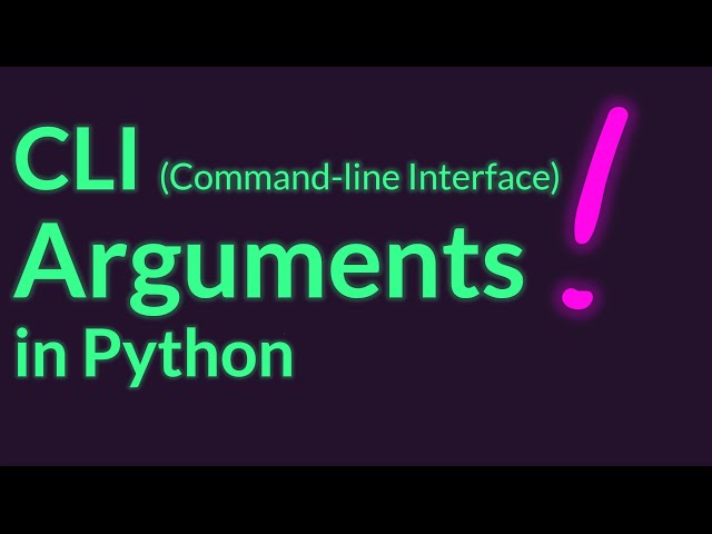 Use Command-line Interface (CLI) Arguments via Python's sys.argv to Write Flexible Terminal Scripts