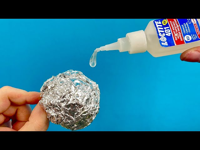 You Won't Believe What Happens When You Pour Super Glue on Aluminum Foil