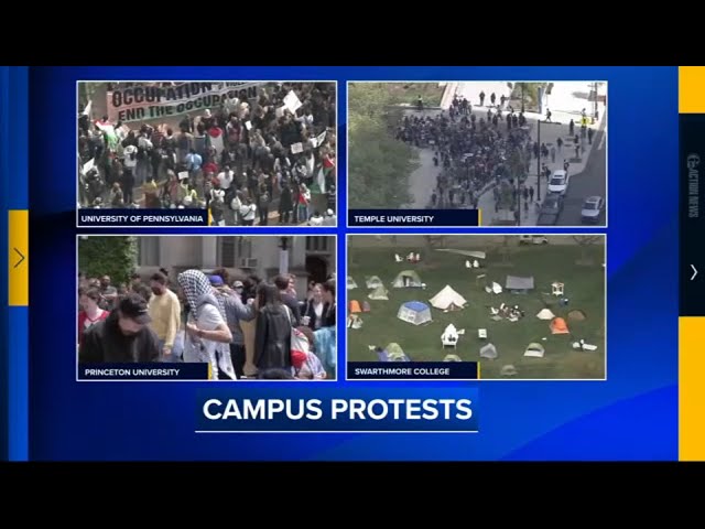 Pro-Palestinian protests held at college campuses across the Philadelphia region