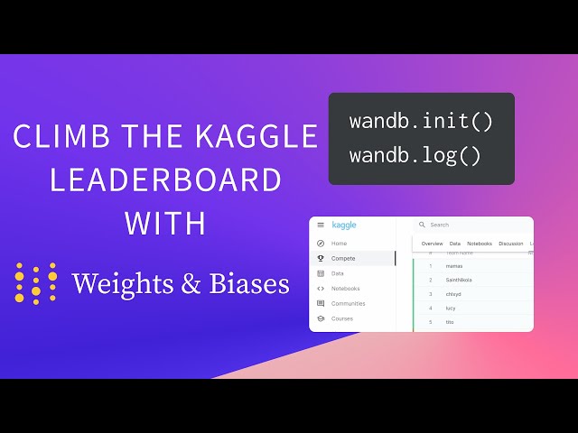 Compete More Effectively on Kaggle using Weights and Biases