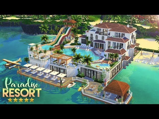 PARADISE RESORT 5* HOTEL, SPA & WATERPARK | The Sims 4: Speed Build