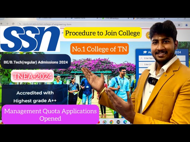 SSN College Management Quota Application Opened|How to Apply|Live Demo|Eligiblity & Rules|Dinesh
