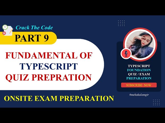 Typescript Quiz Test Preparation | GIAIC