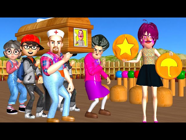 Scary Teacher 3D Nick and Tani vs Granny Troll Change Gender Hello Neighbor with Honeycomb Candy Fun