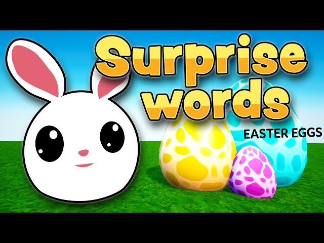 Surprise words in English for kids - Easter eggs