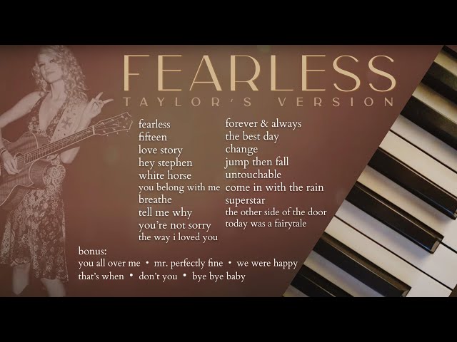 taylor swift fearless | 2 hours of calm piano ♪