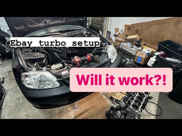 D16Y8 high compression turbo build - part 2 - Ebay turbo kit unboxing - 99 Honda Civic LX