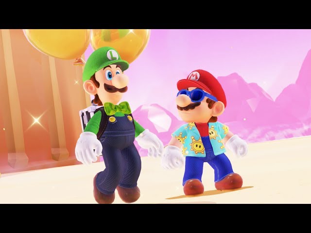 Mario Finally reaches Level 50 in Luigi's Balloon World - Super Mario Odyssey