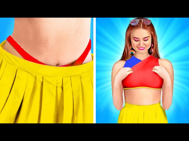 EASY CLOTHES HACKS TO BE GORGEOUS || Cool And Smart DIY Ideas To Be Popular by 123 GO! Genius