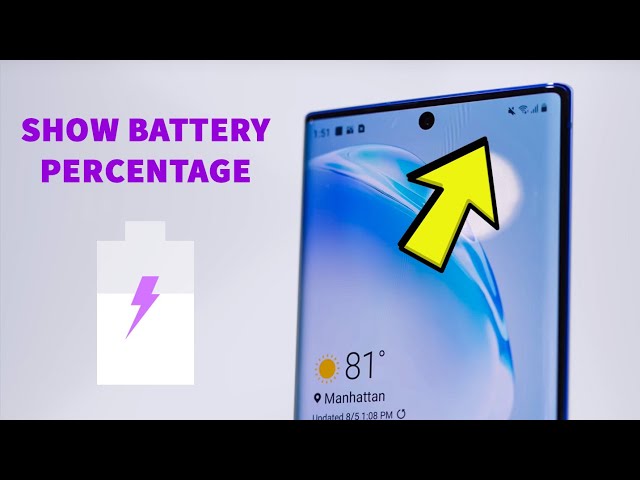 How To Show Battery Percentage on Galaxy Note 10 | 10+