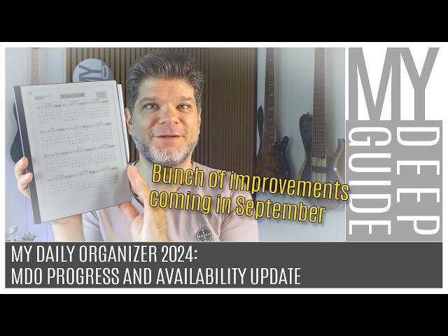 My Daily Organizer 2024 - MDO Progress and Availability Update