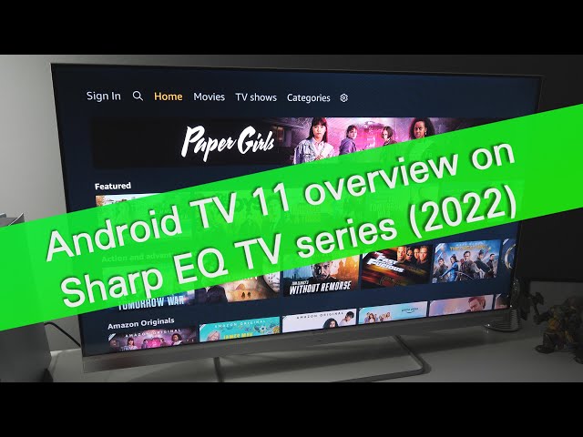 Android TV 11 demo (menus, speed and settings) on Sharp EQ TV series (2022)