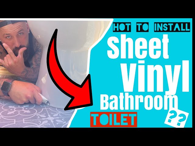 How To Install Sheet vinyl Around Toilet / Bathroom #diy #vinyl #flooring #carpet