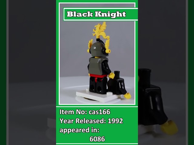 Shorts: LEGO® Minifigures Castle cas166 - Black Knight #Castle #Knight