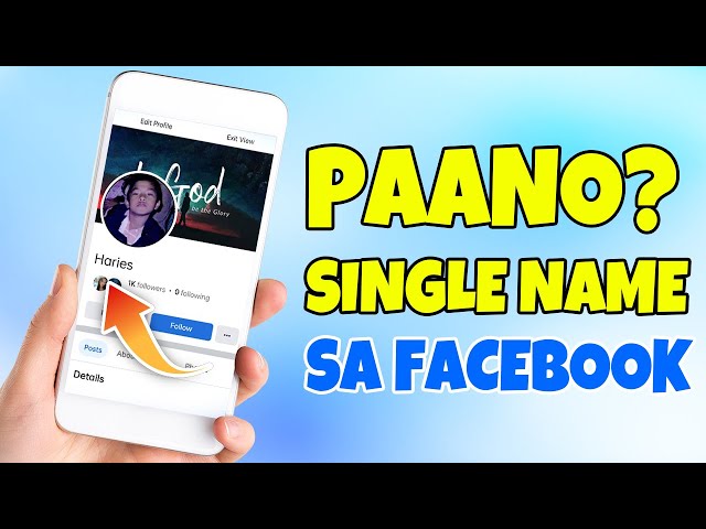 Paano mag one name sa facebook this 2023!