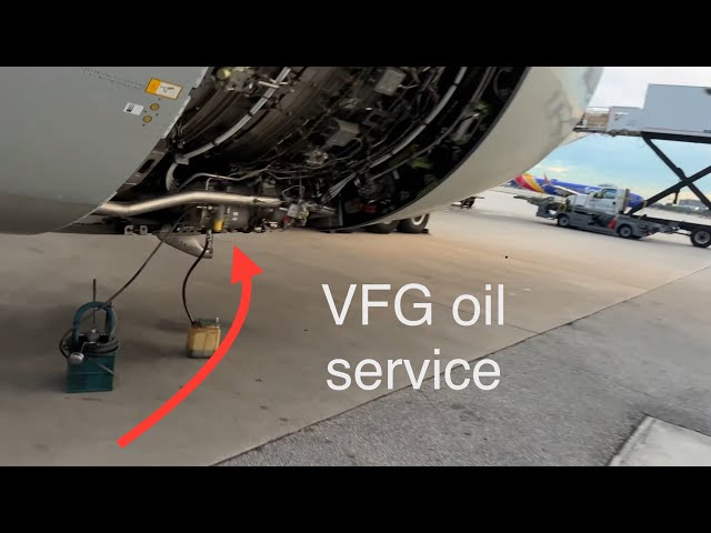 Airbus A350  Variable Frequency Generator Oil servicing