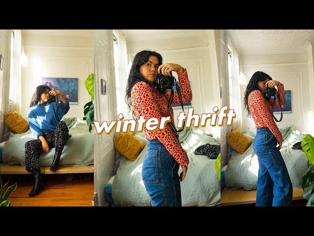 CoZy Winter Try On Thrift Haul - Sweaters, Layering, Fun Pieces