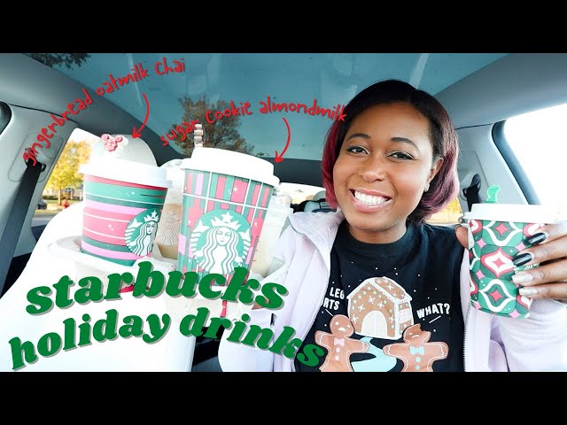 Starbucks Holiday Drinks 2023 | NEW Starbucks Gingerbread Oatmilk Chai