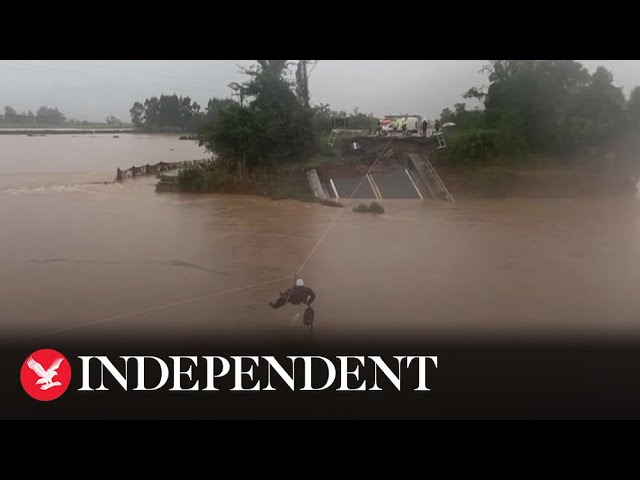 Bridge collapses into river as deadly floods ravage Brazil