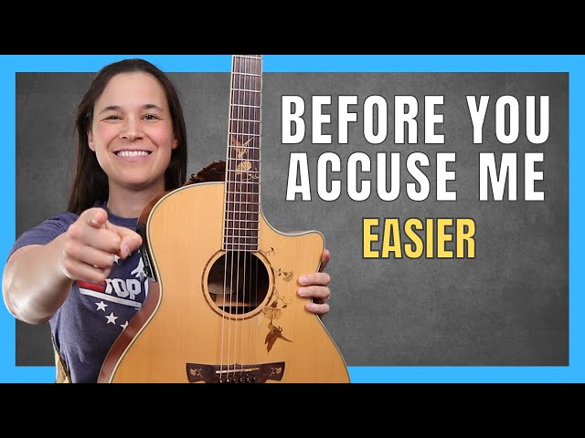 EASIER Before You Accuse Me Guitar Lesson with Blues Shuffle