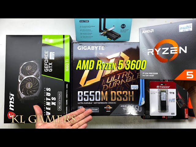AMD Ryzen 5 3600 GIGABYTE B550M DS3H GTX 1660Ti VENTUS XS Gaming PC Build Benchmark