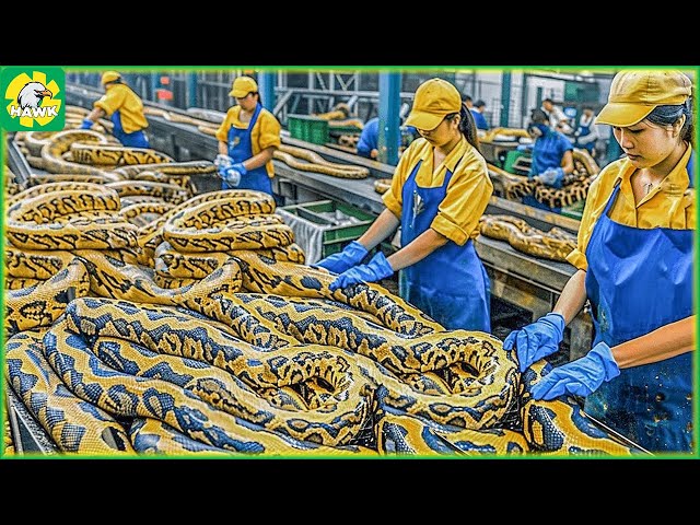 🐍 How Farmers Handle 8.5 Million Snakes in a Modern Processing Factory