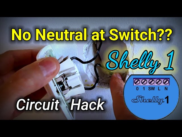 Shelly1 No Neutral at switch? Install at light bulb "Circuit Hack" No permanent Live wire!