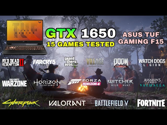 GTX 1650 Laptop + i5-10300H | Test in 15 Games in 2021 - ASUS TUF F15
